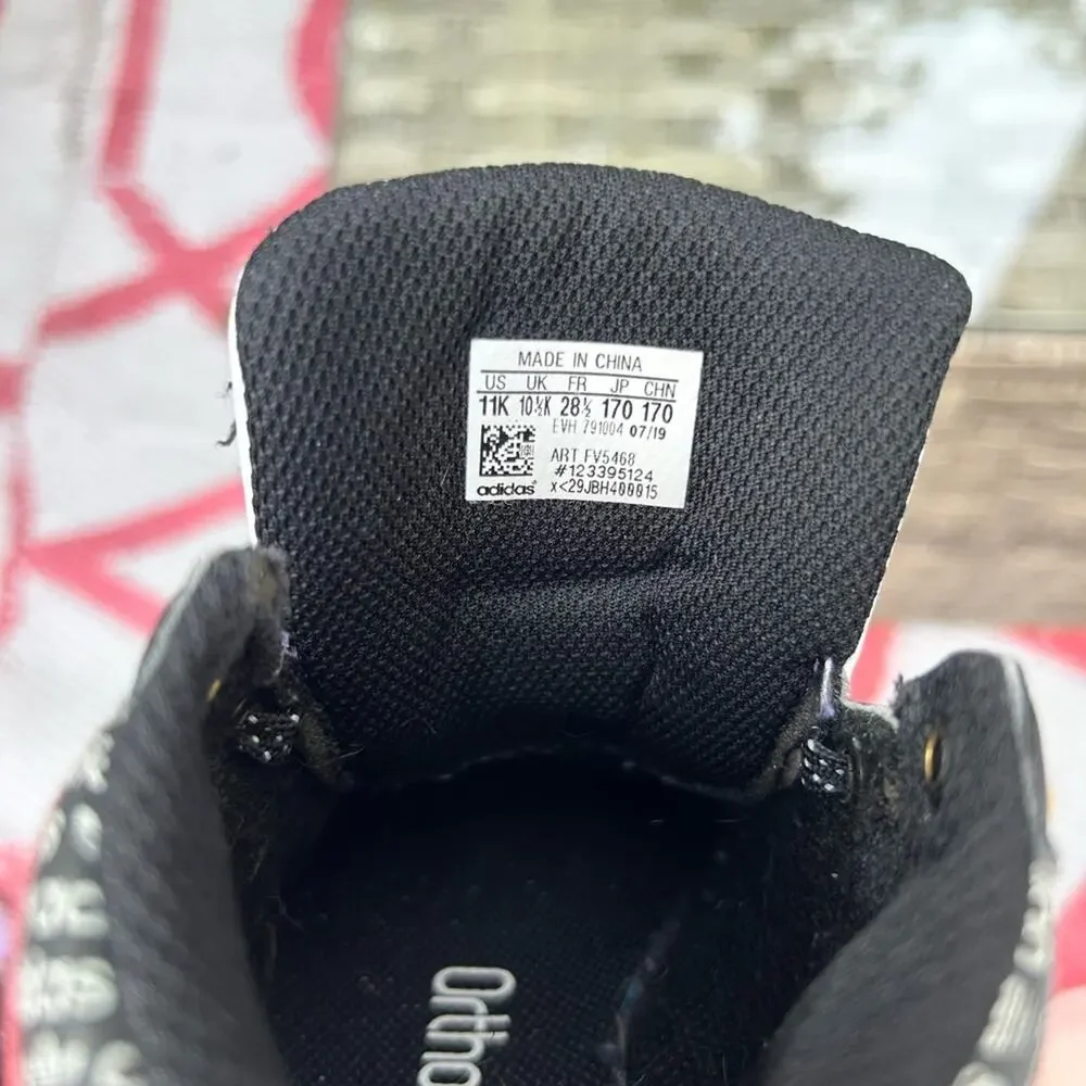 Adidas Retro Trefoil Style Kids High Top Sneakers Size 11K - Picture 6 of 9